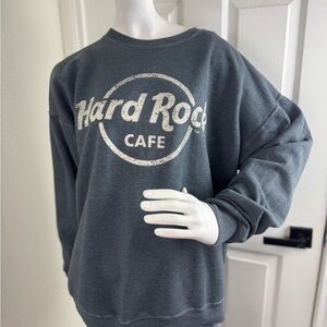 Hard Rock Cafe Gray Crewneck Vintage Sweater